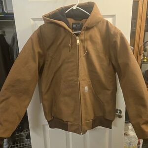 Carhartt Brown Hooded Work Jacket
